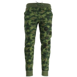 Leone 1947 Camouflage Joggers with Patches Men green Pants